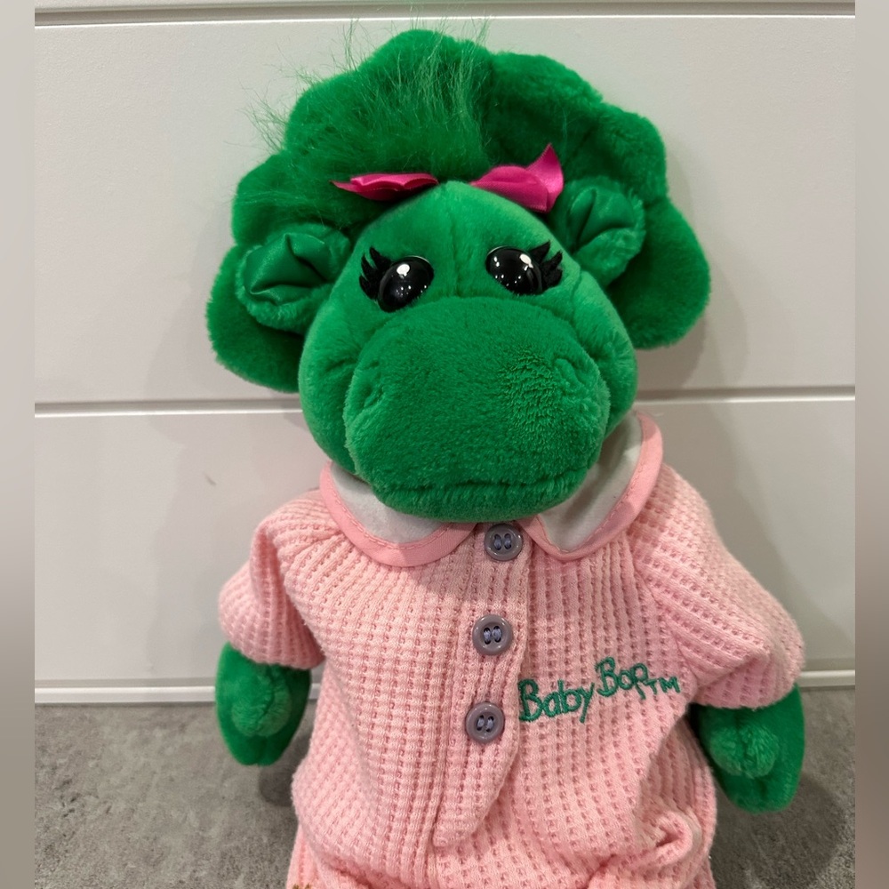 Vintage Baby Bop Sleepy Time  Stuffed Dinosaur Plush 17” Barney And Friends - Picture 3 of 10